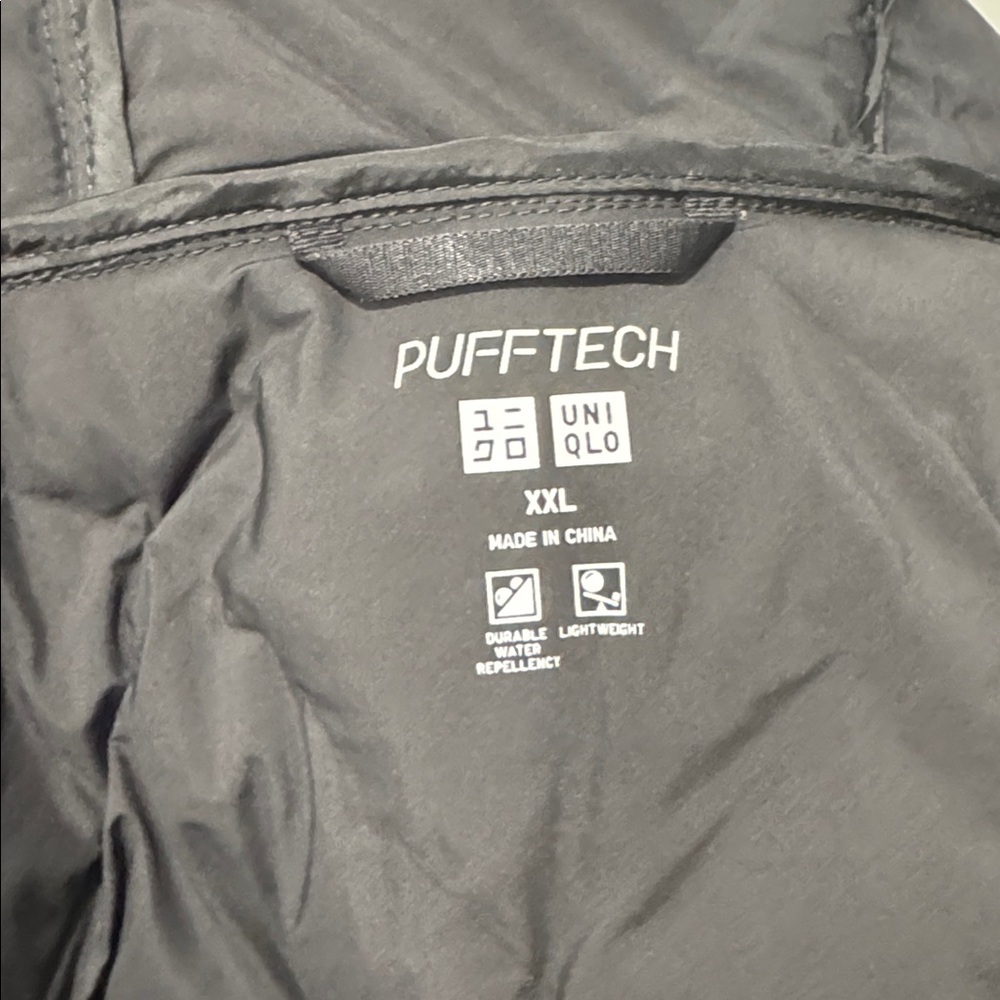 NWT Uniqlo Black Quilted PUFFTECH Parka Jacket - Women's Lightweight Coat XXL - Picture 4 of 6